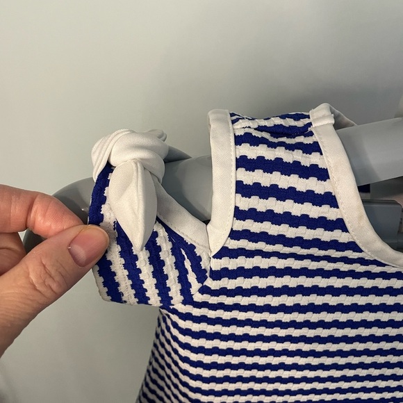 Bonnie Jean Blue and White Striped Kids‎ Dress size 5 - Picture 2 of 9